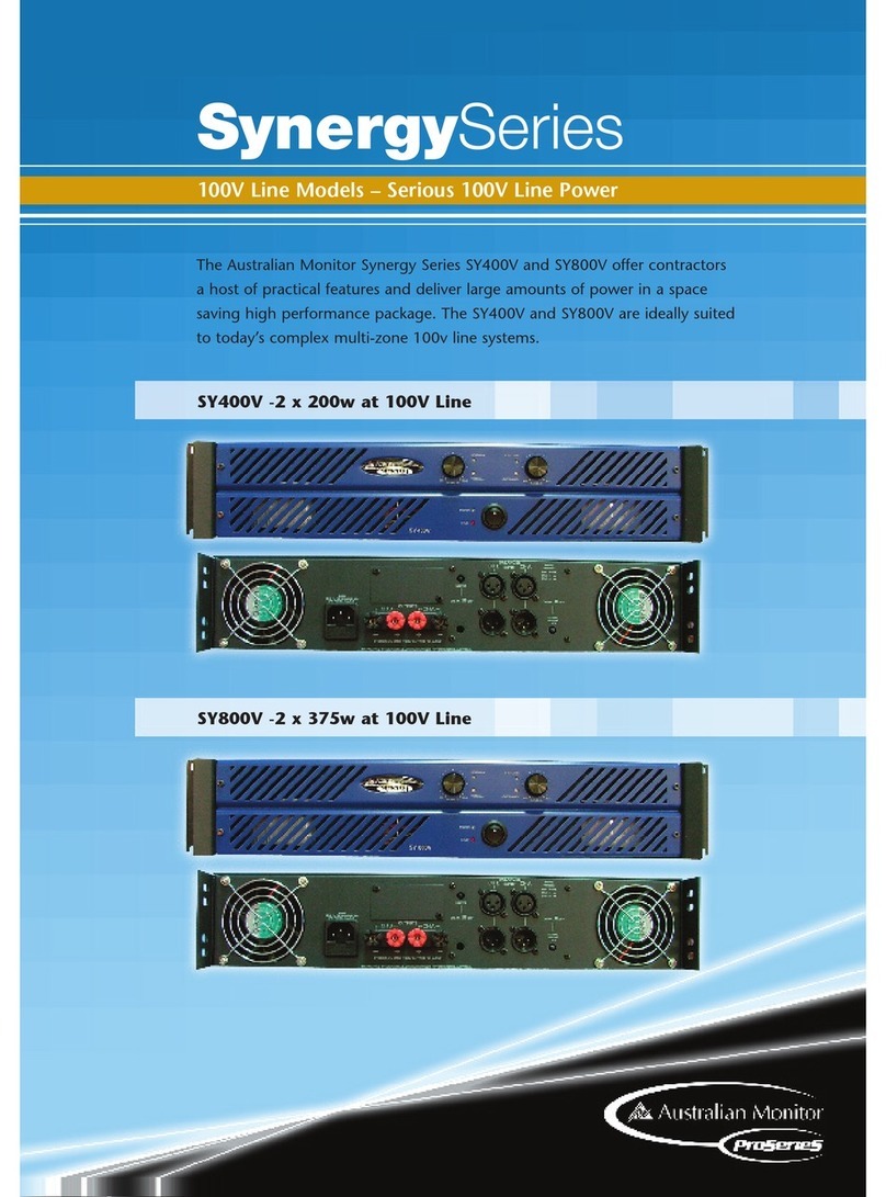 AUSTRALIAN MONITOR SY400V SY800V User manual