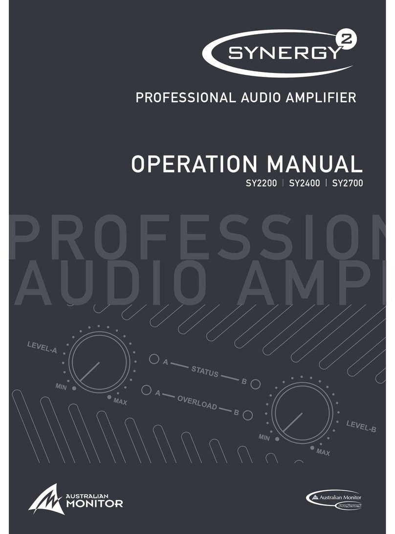AUSTRALIAN MONITOR SY2200 Operation manual