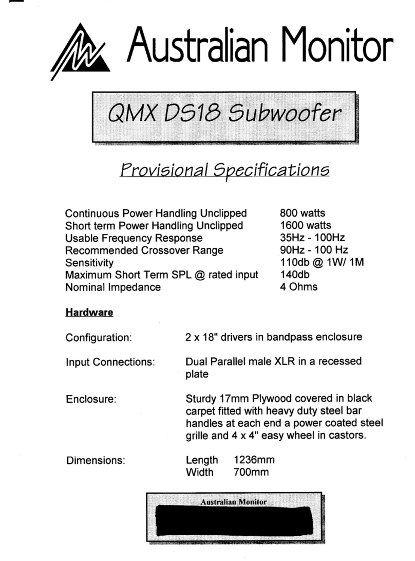AUSTRALIAN MONITOR QMX DS18 brochure