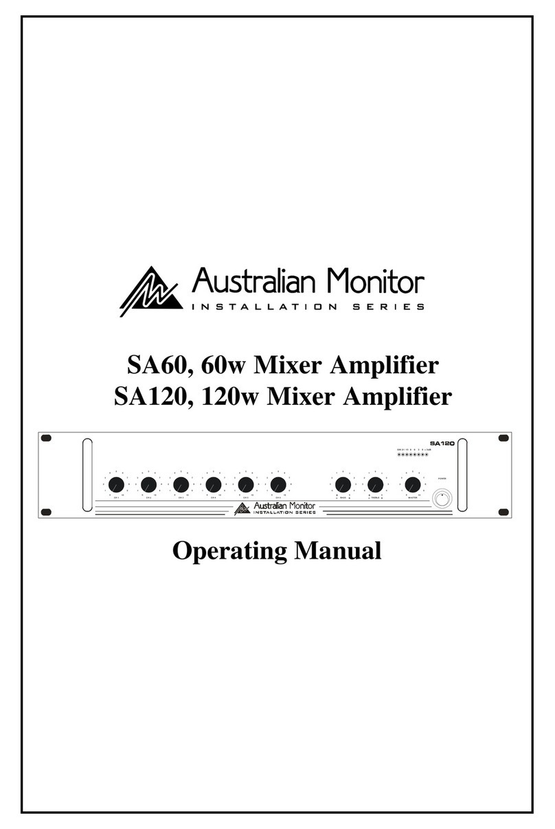 AUSTRALIAN MONITOR SA120 User manual AUSTRALIAN MONITOR SA120 User manual