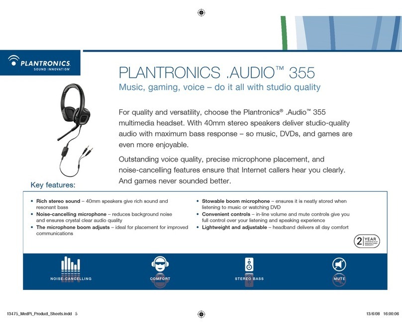 Plantronics Audio 355 User manual Plantronics Audio 355 User manual