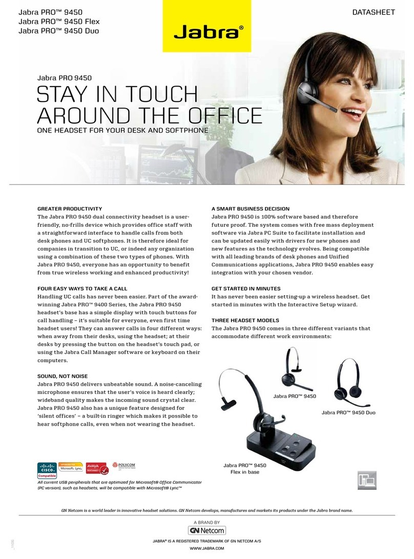 Jabra PRO 9450 datasheet