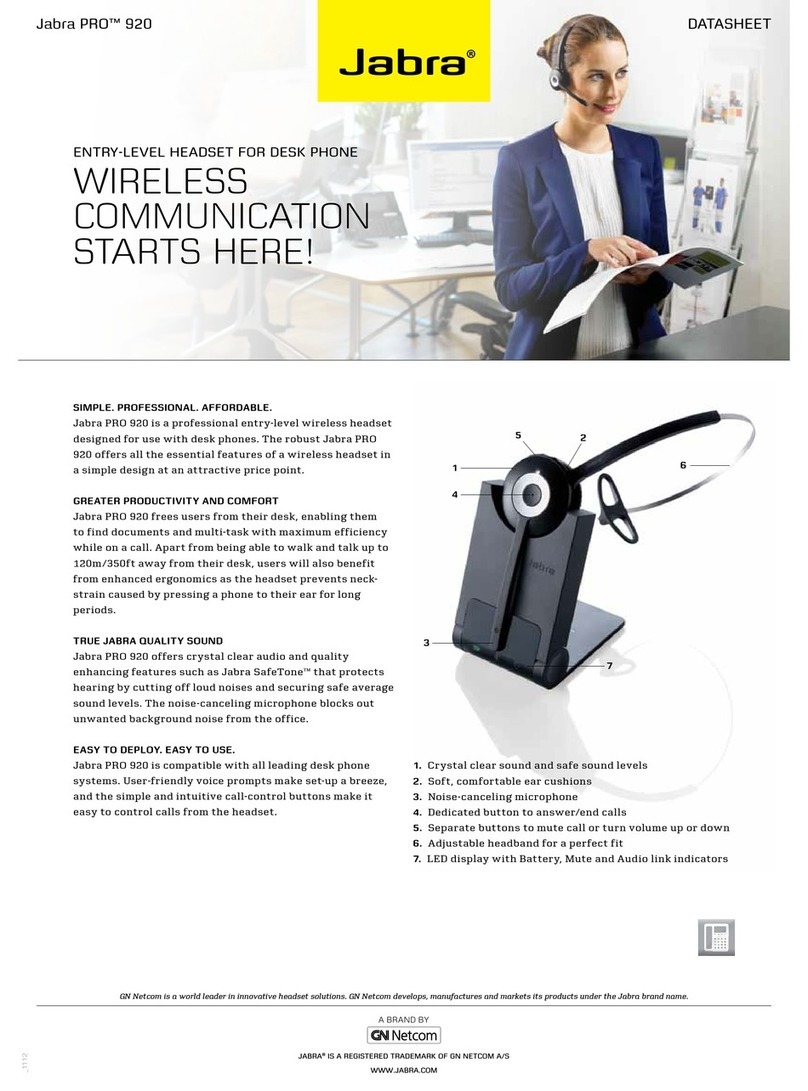 Jabra PRO 920 datasheet