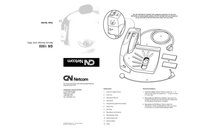Jabra GN 1000 RHL - Netcom 1000 RHL Remote Handset... user guide