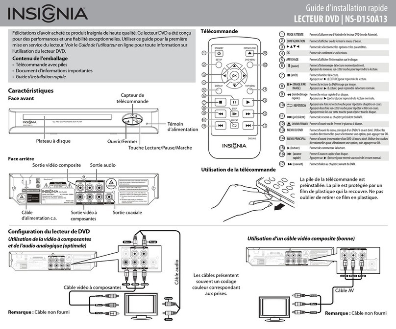 Insignia NS-D150A13 Installation and operation manual