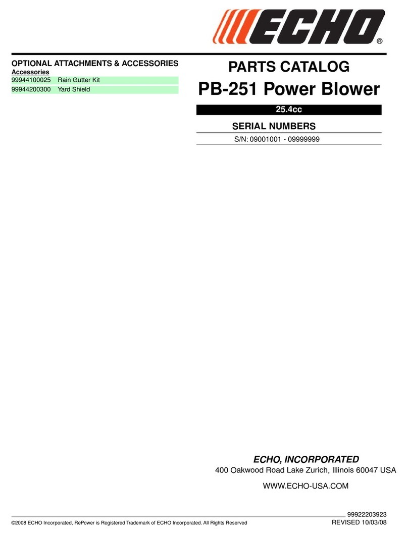 Echo PB-251 - PARTS CATALOG SERIAL NUMBER... Instruction Manual