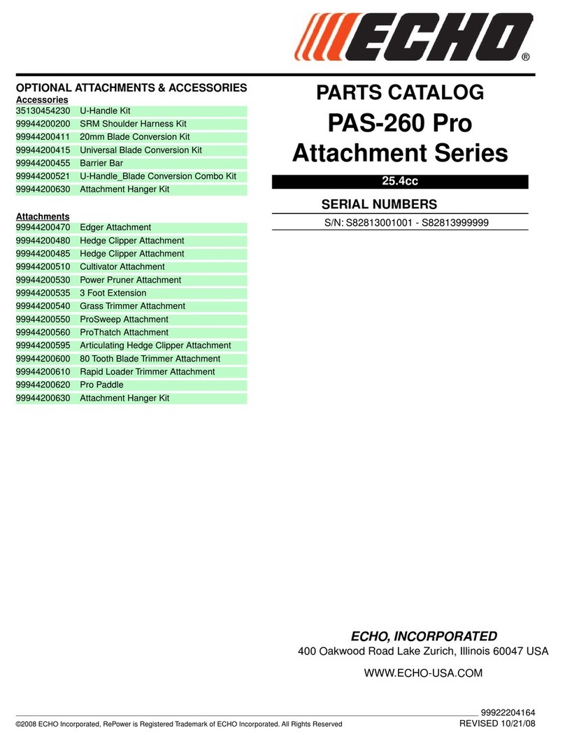Echo PAS-260 PRO - PARTS CATALOG SERIAL NUMBER... parts catalog