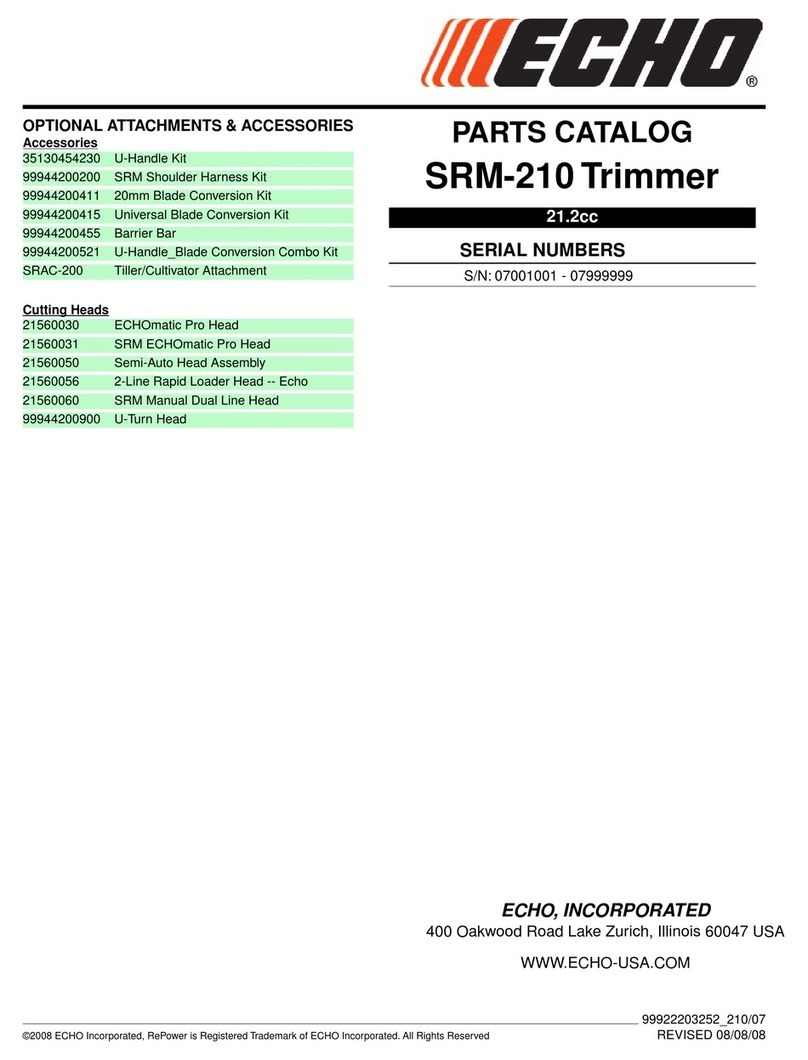 Echo SRM-210 - PARTS CATALOG SERIAL NUMBERS... Instruction Manual