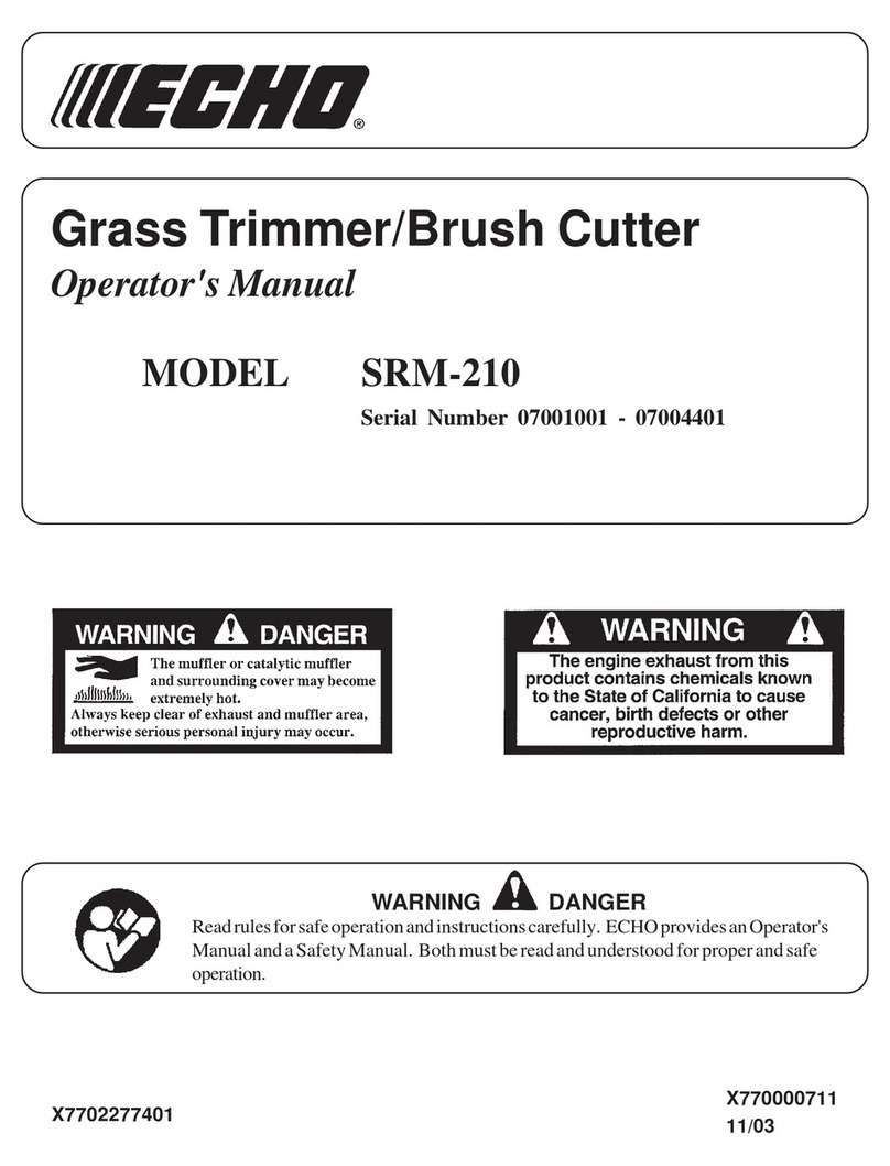 Echo SRM-210 - 11-03 SERIAL NUMBER... User manual