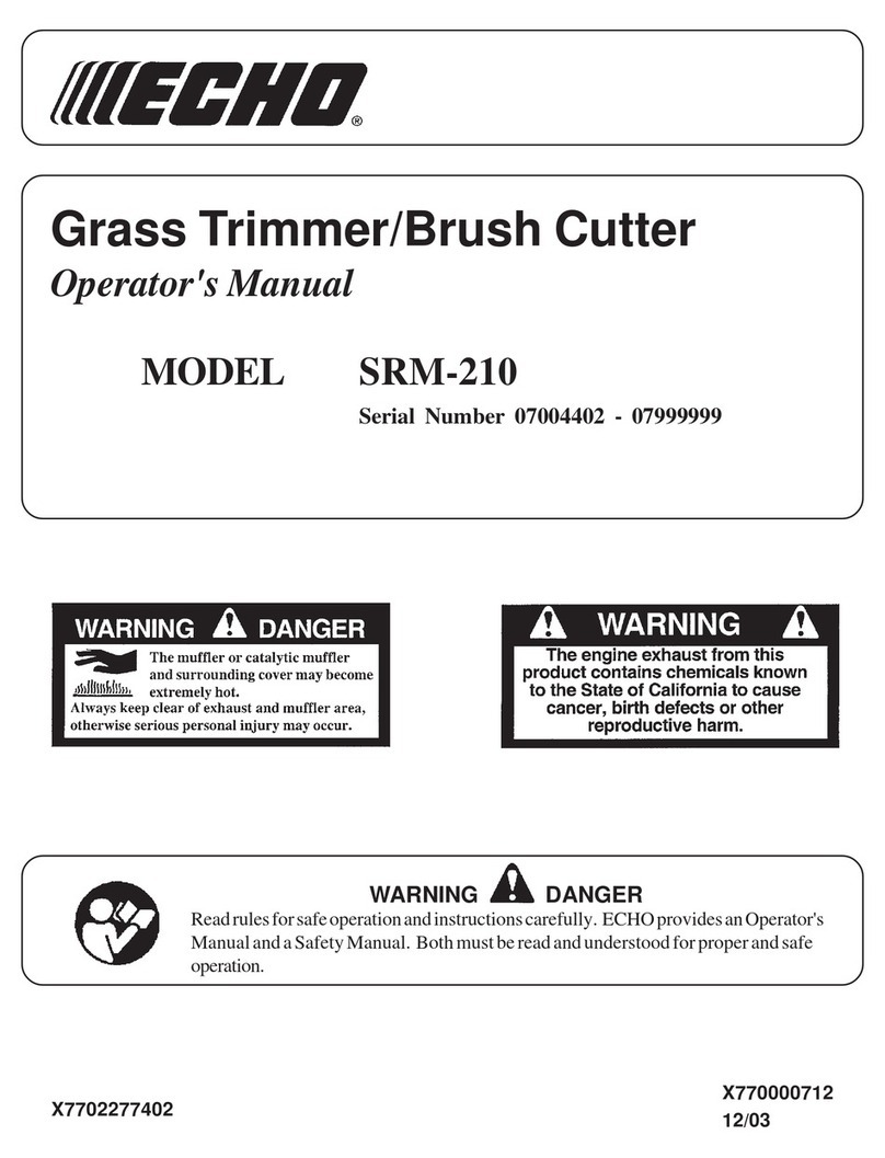 Echo SRM-210 - 12-03 SERIAL NUMBER... User manual