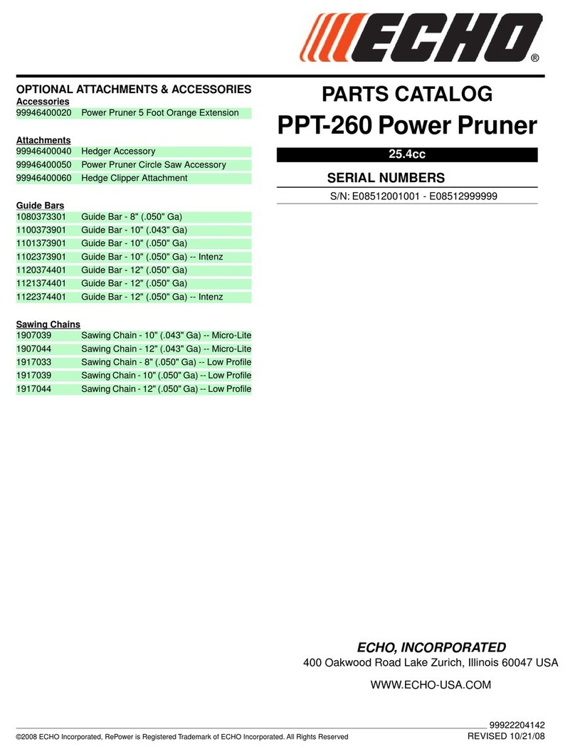 Echo PPT-260 - PARTS CATALOG SERIAL NUMBERS... Instruction Manual