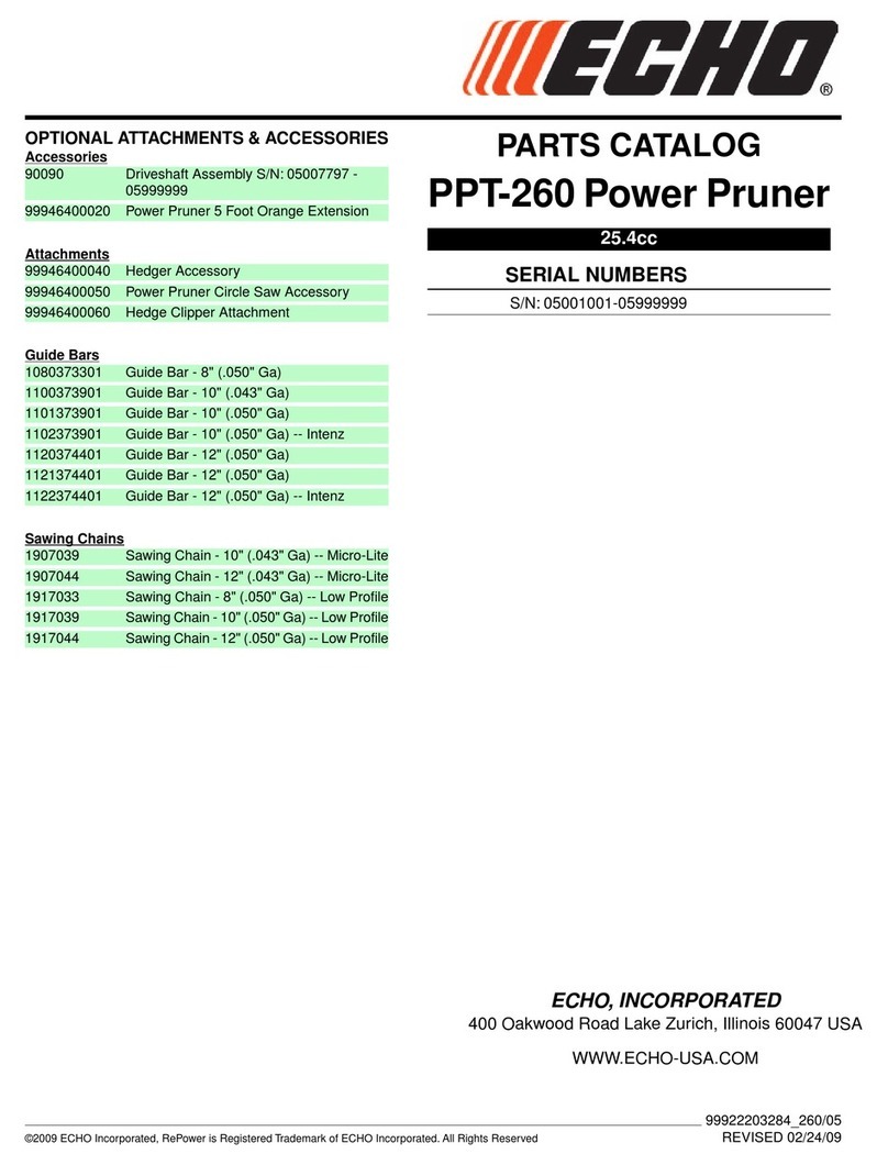 Echo PPT-260 - PARTS CATALOG SERIAL NUMBER... Instruction Manual