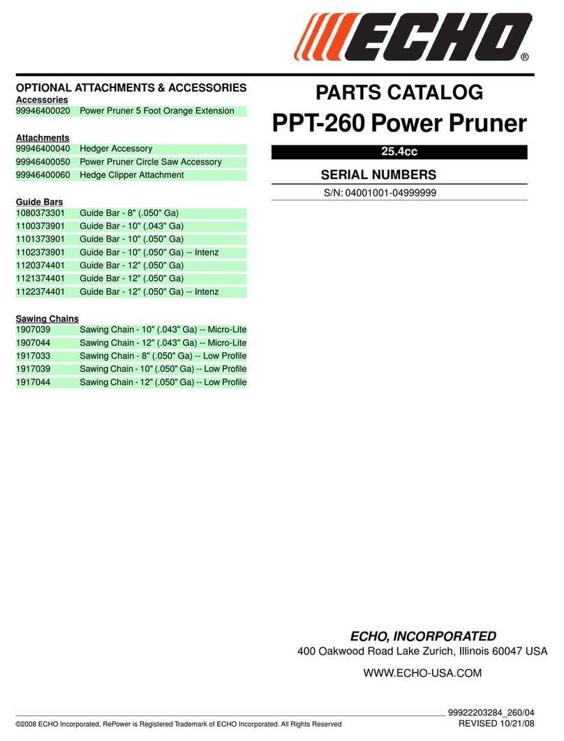 Echo PPT-260 - PARTS CATALOG SERIAL NUMBER... Instruction Manual