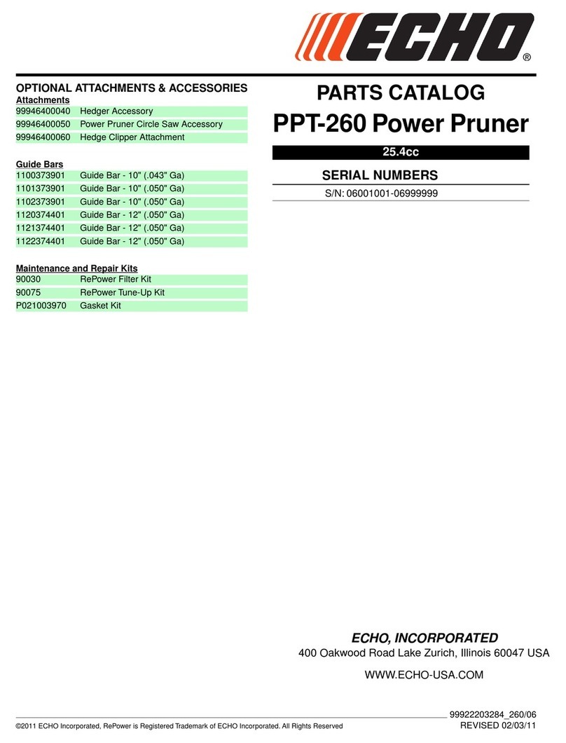 Echo PPT-260 - PARTS CATALOG SERIAL NUMBERS... Instruction Manual