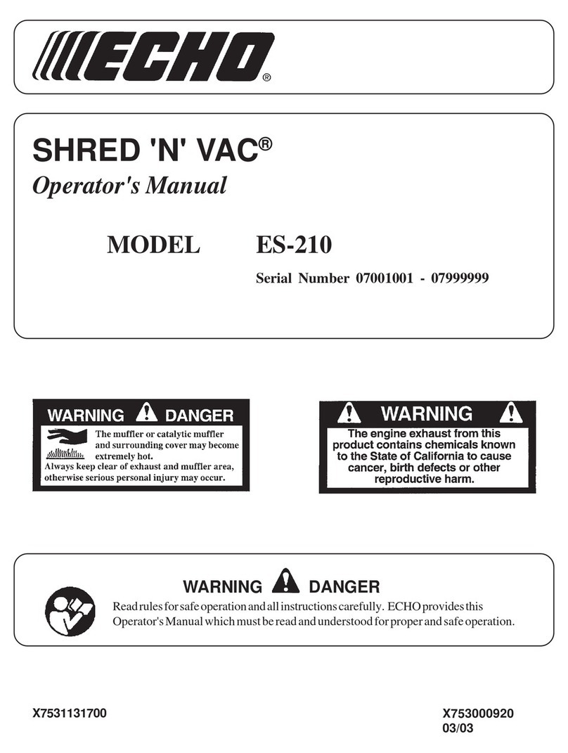 Echo ES-210 - SERIAL NUMBER 07001001-07999999 User manual