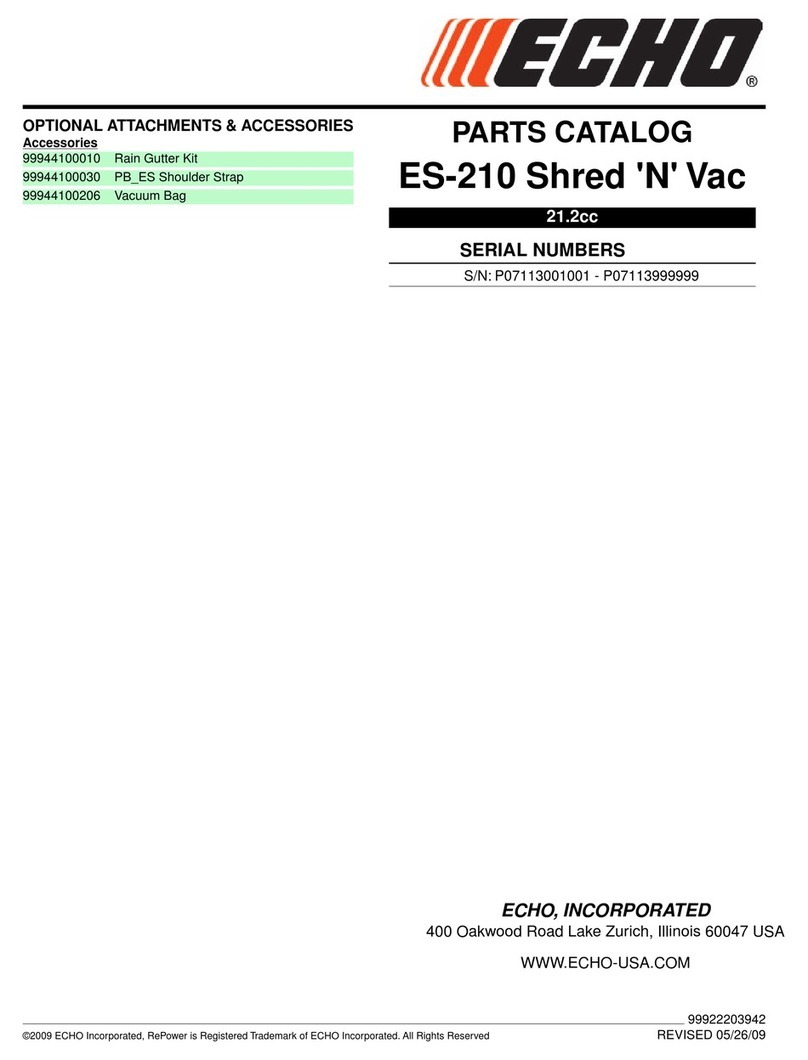 Echo ES-210 - PARTS CATALOG SERIAL NUMBER P07113001001 -... parts catalog