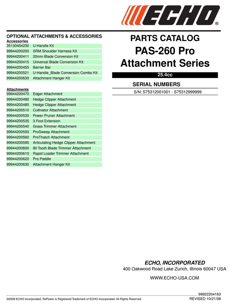 Echo PAS-260 PRO - PARTS CATALOG SERIAL NUMBER... parts catalog