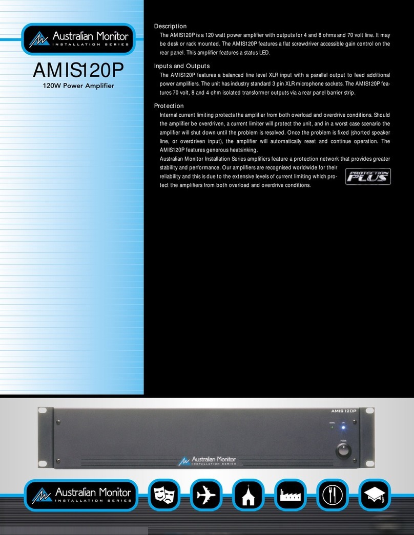 AUSTRALIAN MONITOR AMIS120P User manual