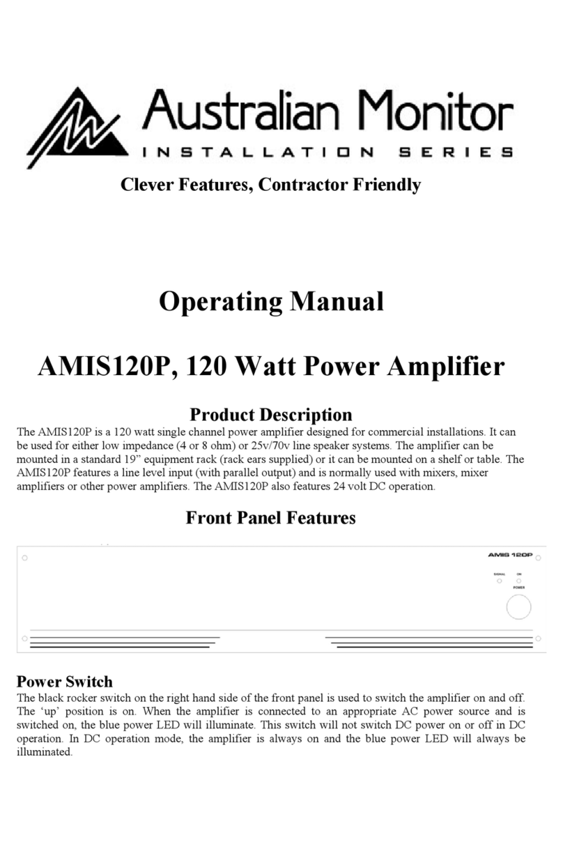 AUSTRALIAN MONITOR AMIS120P User manual