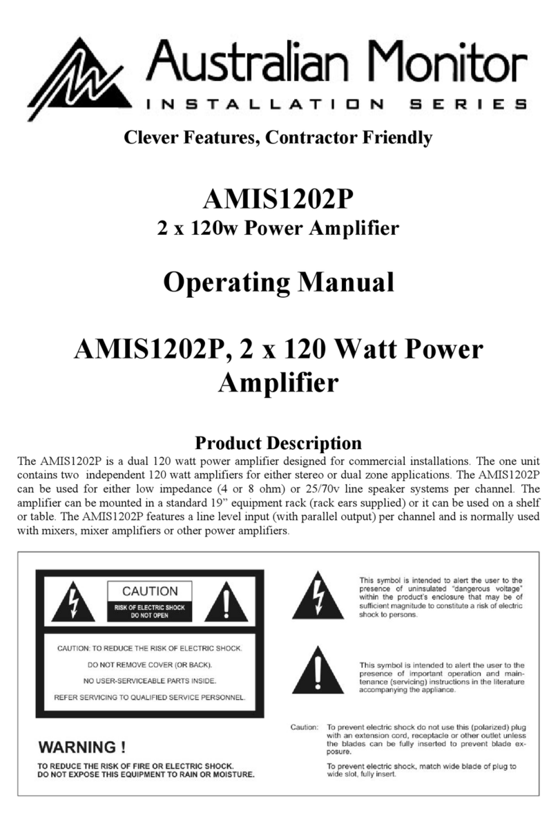 AUSTRALIAN MONITOR AMIS1202P operating manual