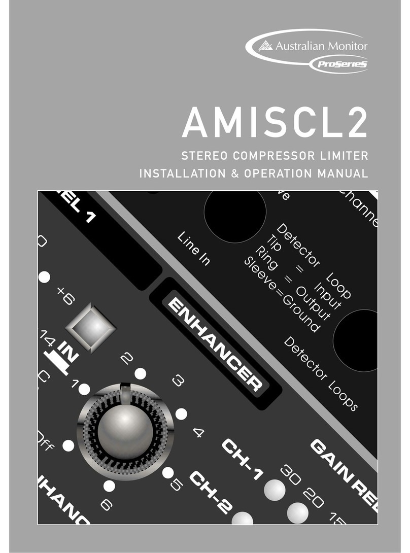 AUSTRALIAN MONITOR AMIS CL2 Installation and operation manual