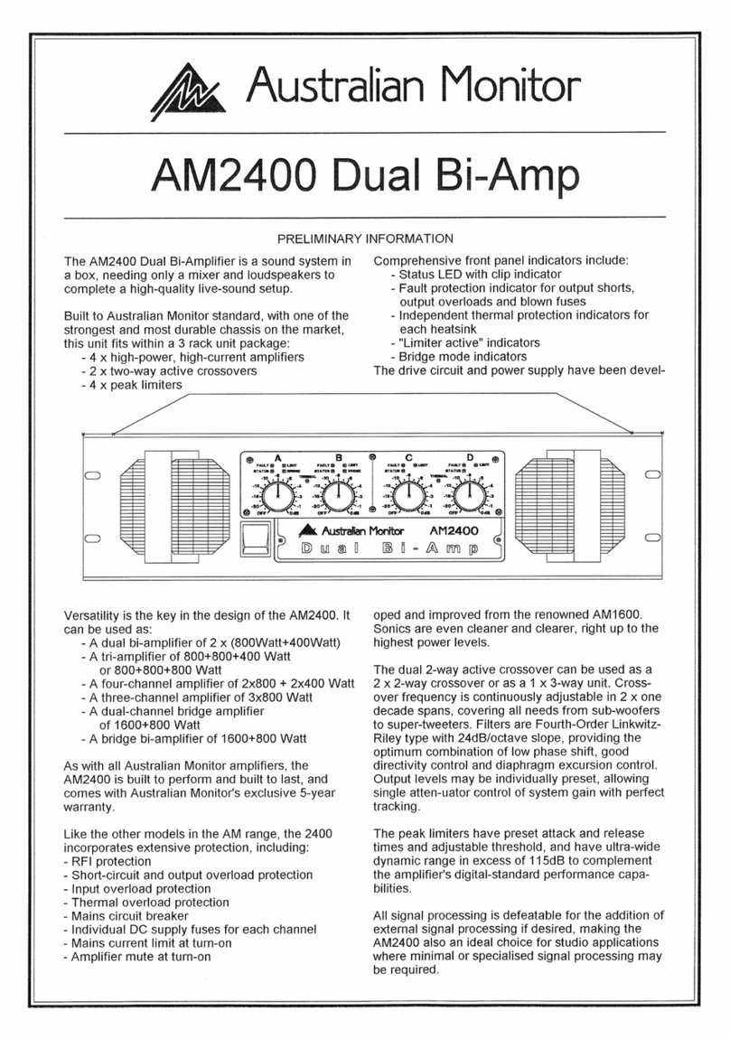 AUSTRALIAN MONITOR AM2400 User manual