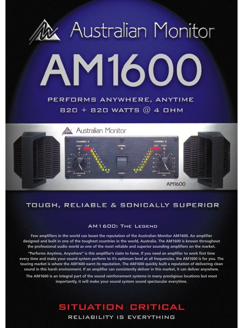 AUSTRALIAN MONITOR AM1600 User manual AUSTRALIAN MONITOR AM1600 User manual
