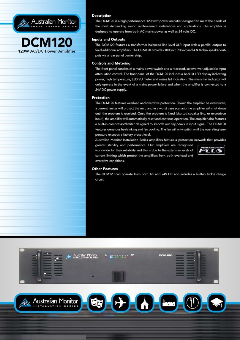 AUSTRALIAN MONITOR DCM120 User manual