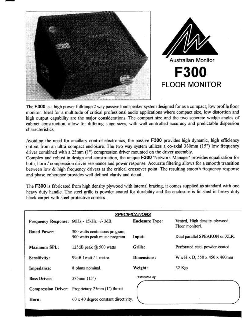 AUSTRALIAN MONITOR F300 brochure