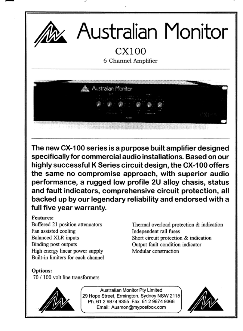 AUSTRALIAN MONITOR CX100 User manual