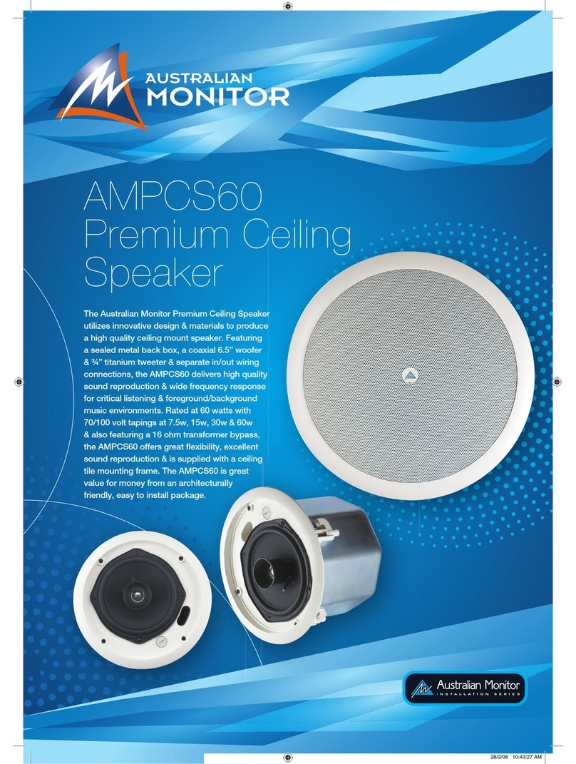 AUSTRALIAN MONITOR AMPCS60 Specifications