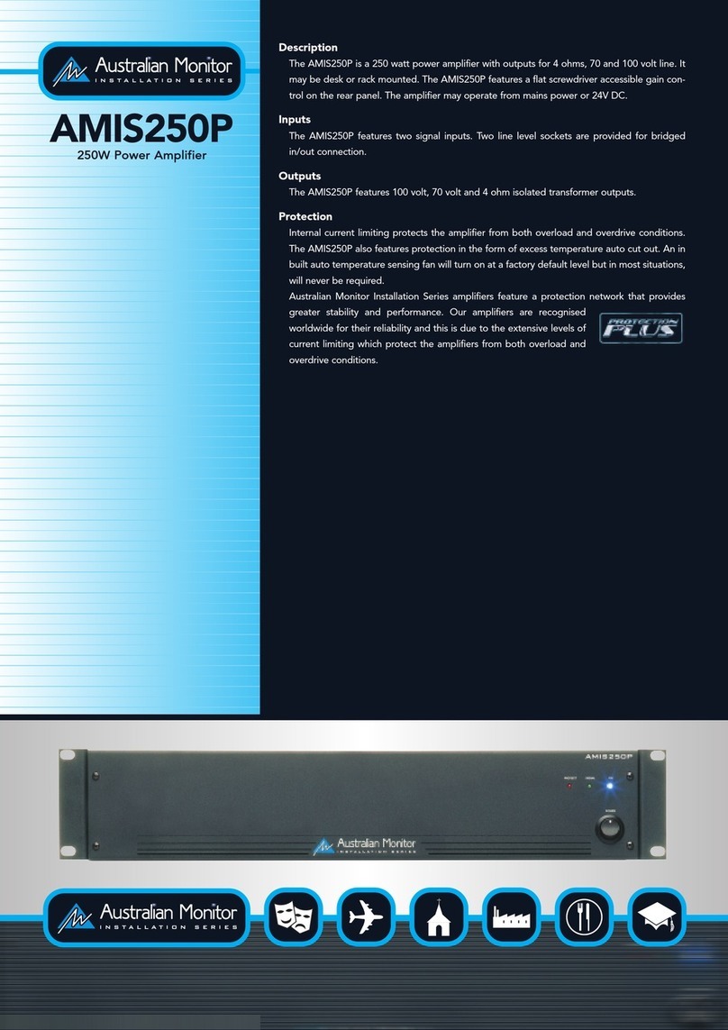 AUSTRALIAN MONITOR AMIS250P User manual