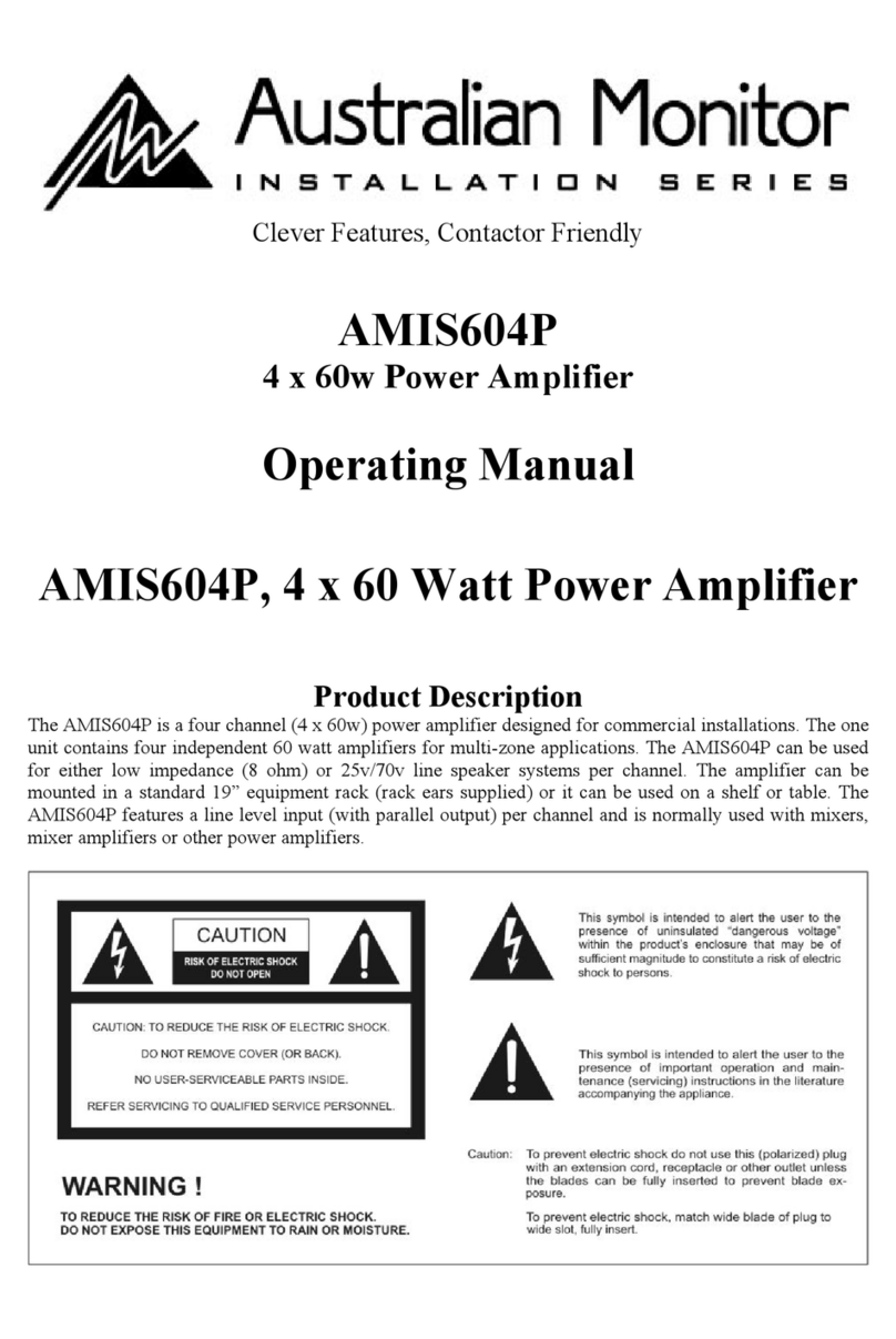 AUSTRALIAN MONITOR AMIS604P operating manual