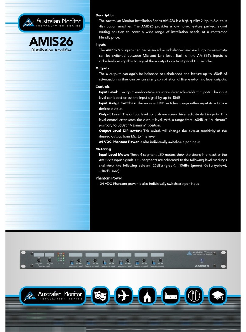 AUSTRALIAN MONITOR AMIS26 User manual