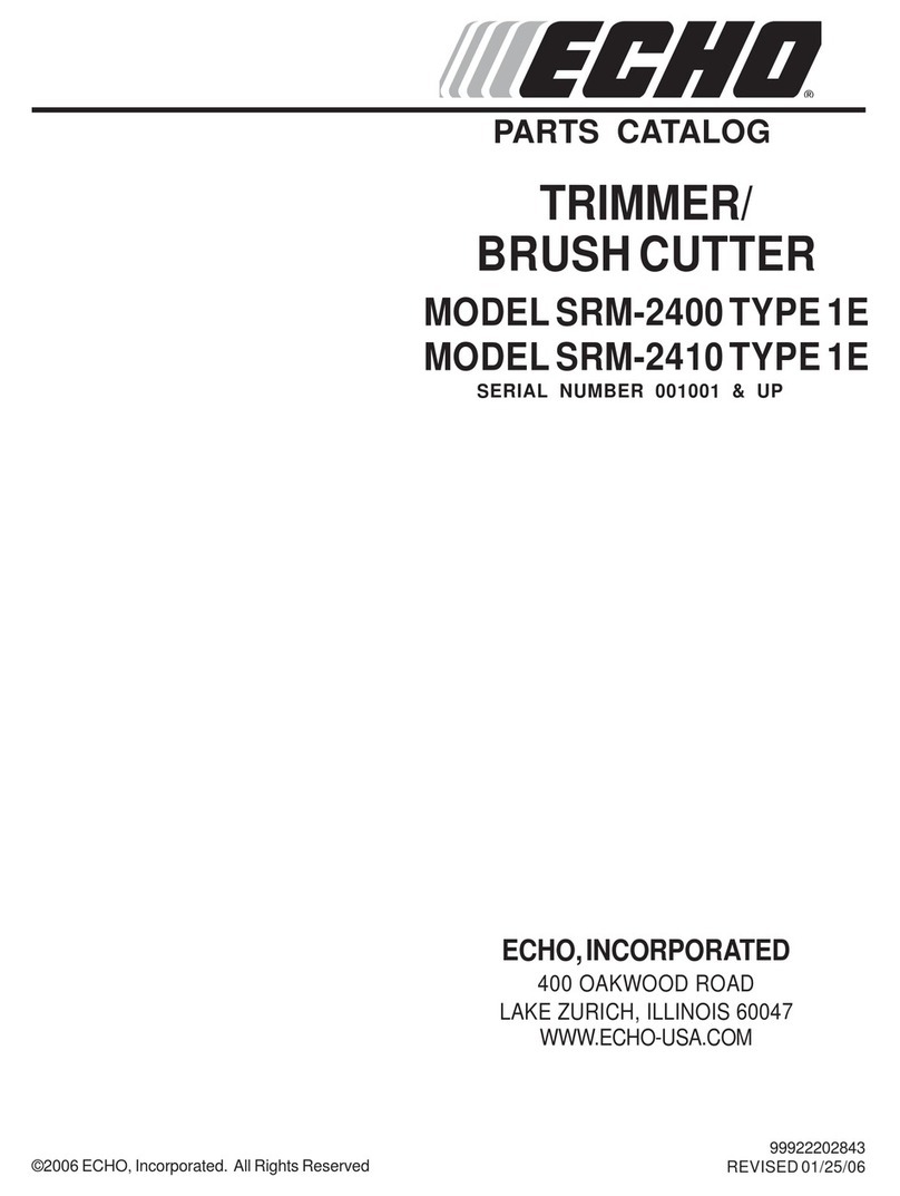 Echo SRM-2400 TYPE 1E - PARTS CATALOG SERIAL NUMBER... Instruction Manual