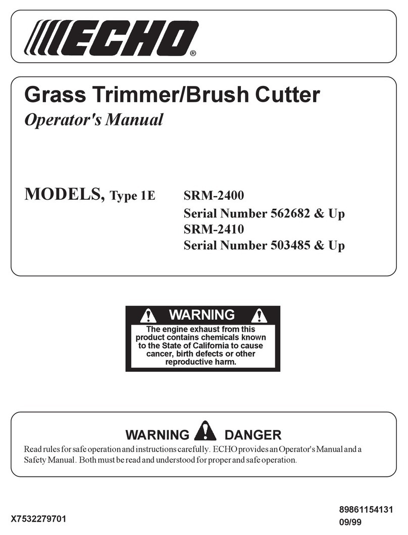 Echo SRM-2400 TYPE 1E - 09-99 User manual