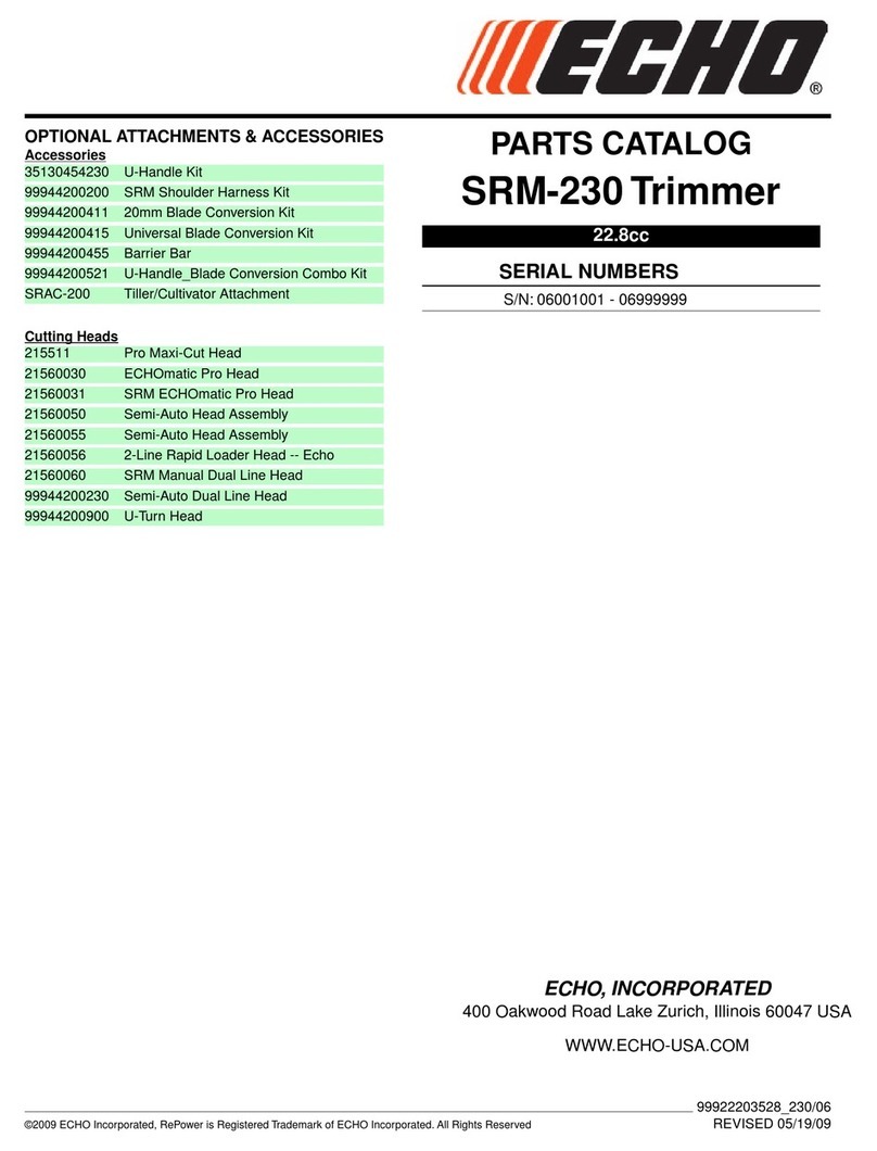 Echo SRM-230 - PARTS CATALOG SERIAL NUMBERS... Instruction Manual