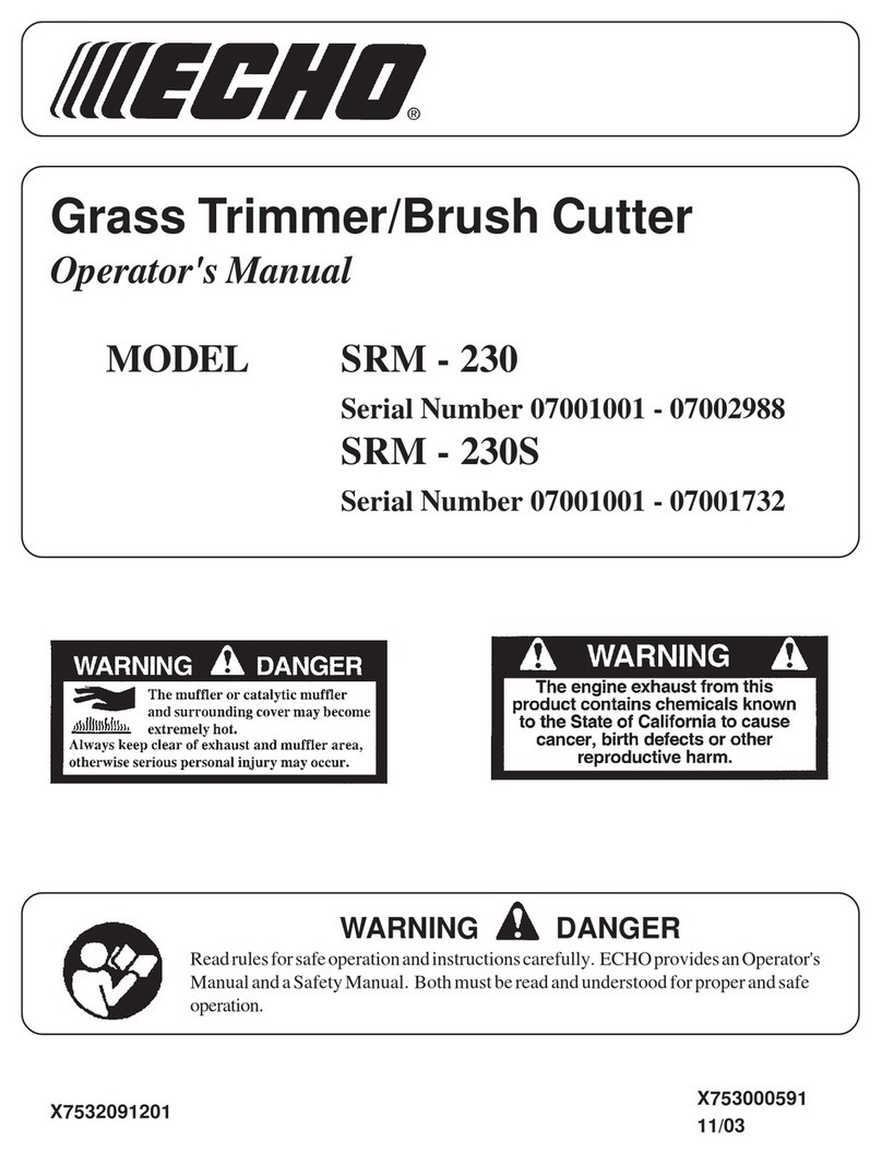 Echo SRM-230 - 11-03 SERIAL NUMBER... User manual