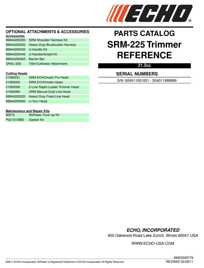 Echo SRM-225 - PARTS CATALOG SERIAL NUMBER... Instruction Manual