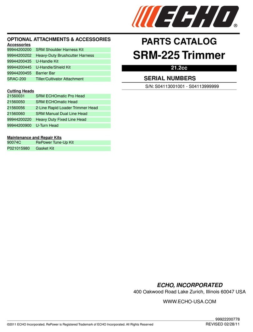 Echo SRM-225 - PARTS CATALOG SERIAL NUMBER... Instruction Manual