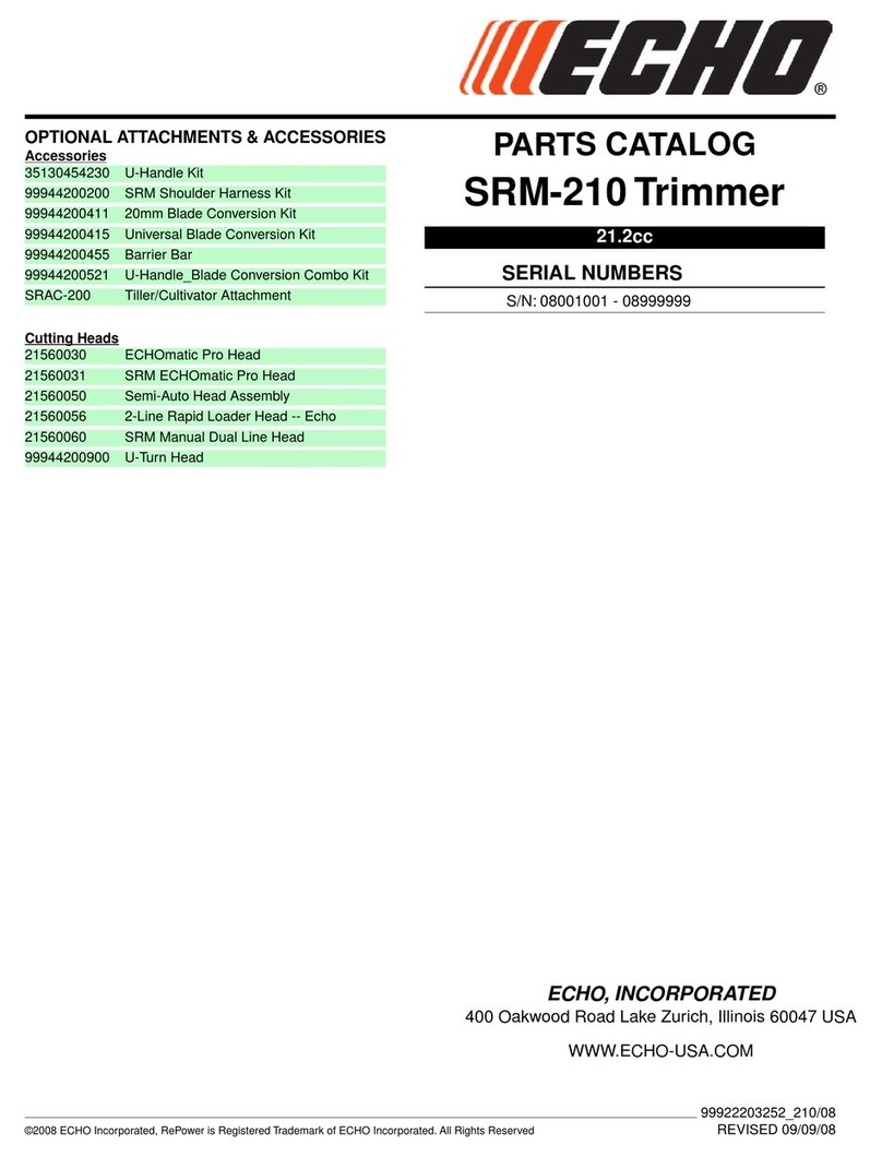 Echo SRM-210 - PARTS CATALOG SERIAL NUMBERS... Instruction Manual