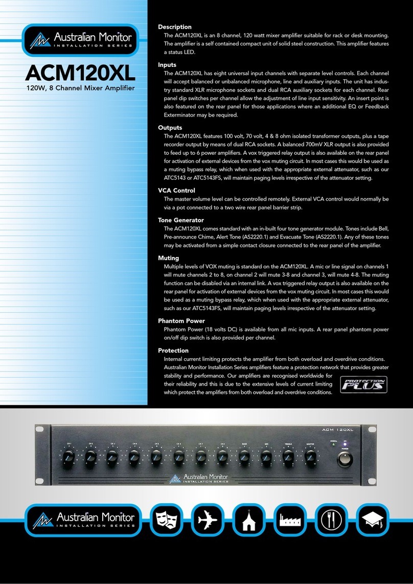 AUSTRALIAN MONITOR ACM120XL User manual