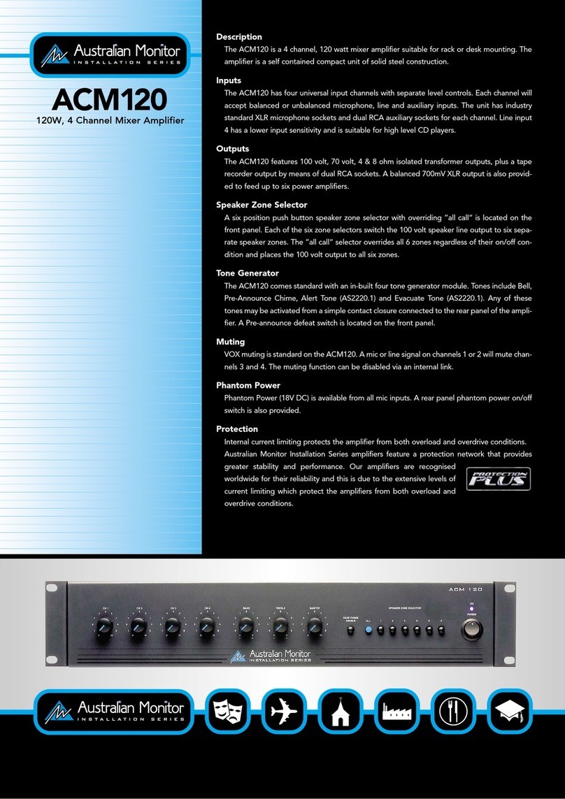 AUSTRALIAN MONITOR ACM120 brochure
