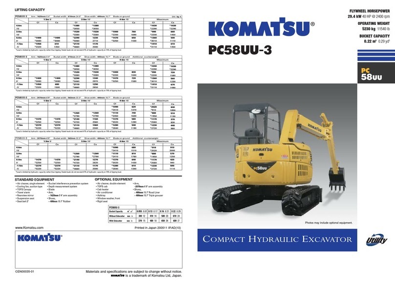 Komatsu PC58UU-3 brochure