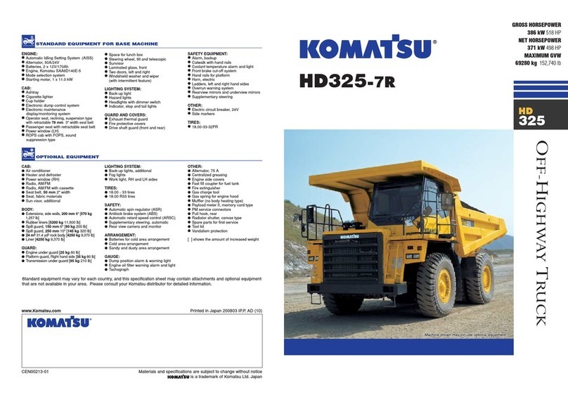 Komatsu HD325-7R User manual