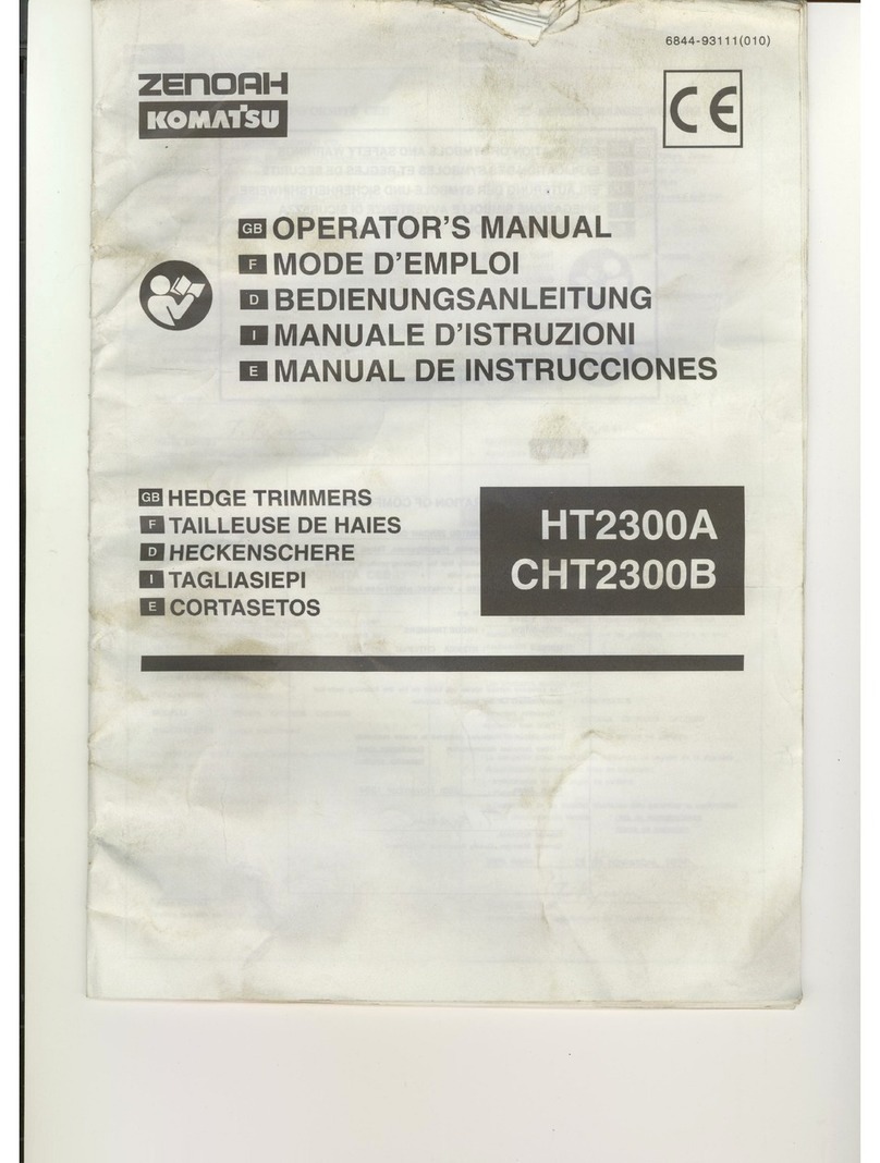 Komatsu Zenoah CHT2300B Operator's manual