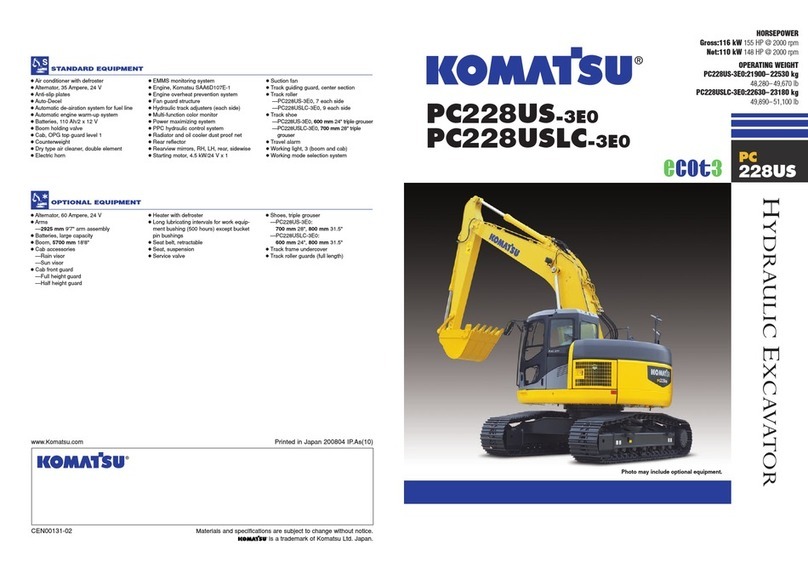 Komatsu PC228US-3EO User manual