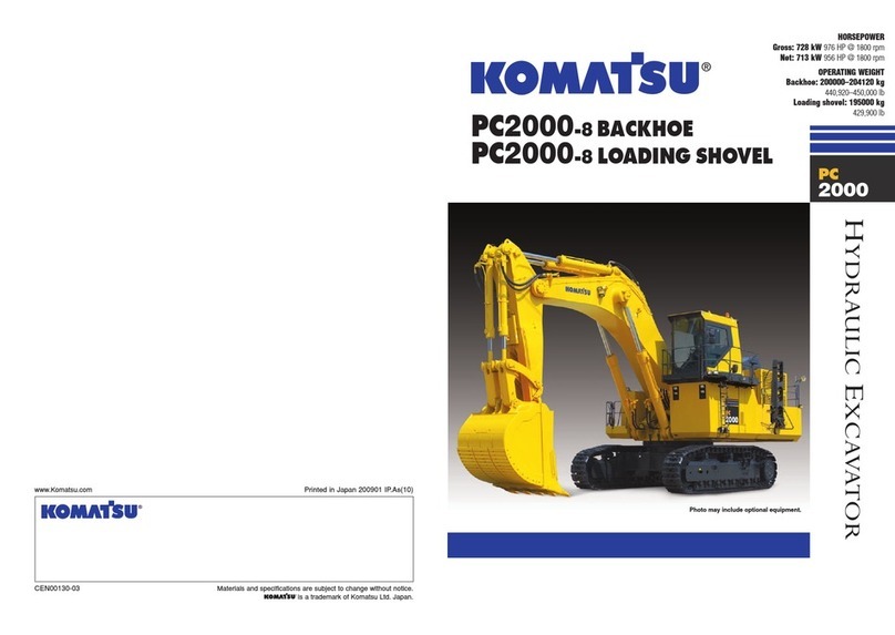 Komatsu PC2000-8 BACKHOE User manual