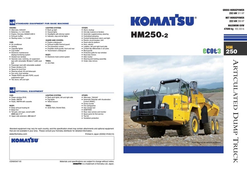 Komatsu HM250-2 brochure
