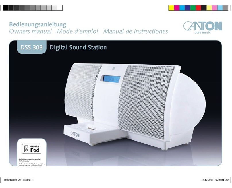 Canton DSS 303 owner's manual